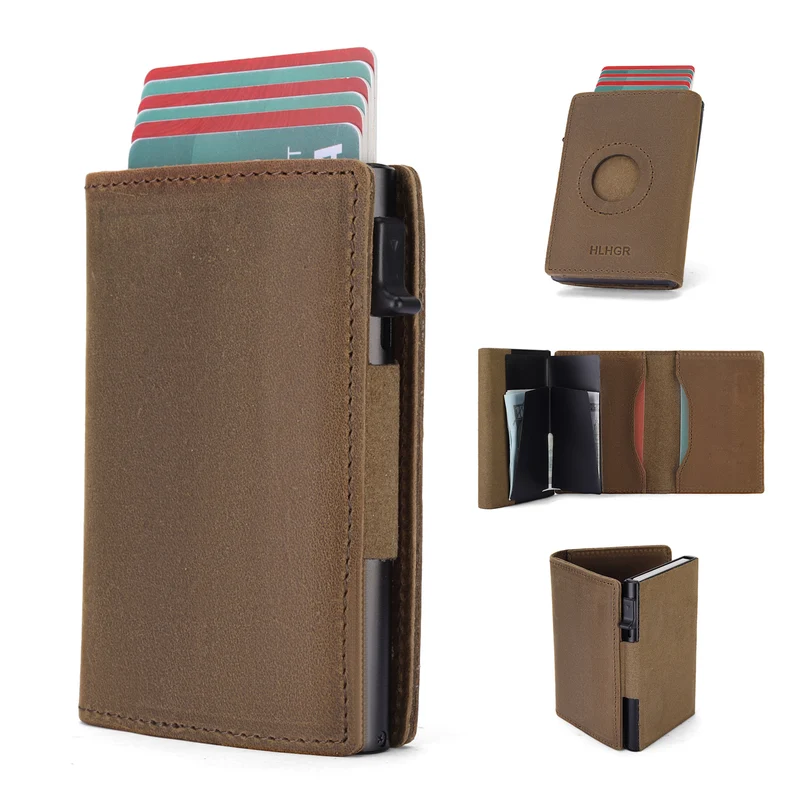 RFID-blockierendes Leder-Kartenetui Karnz