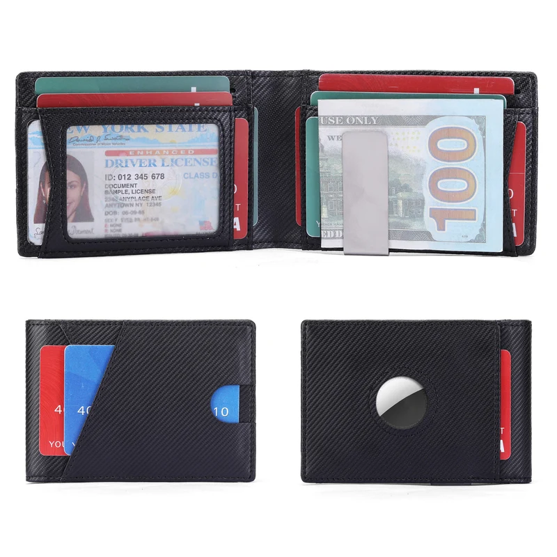 Premium RFID-geschützter Lederkartenhalter Karnz