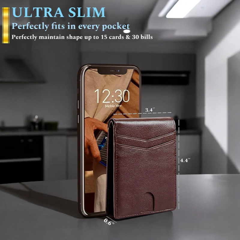 Modern Slim Leder Kartenetui Karnz