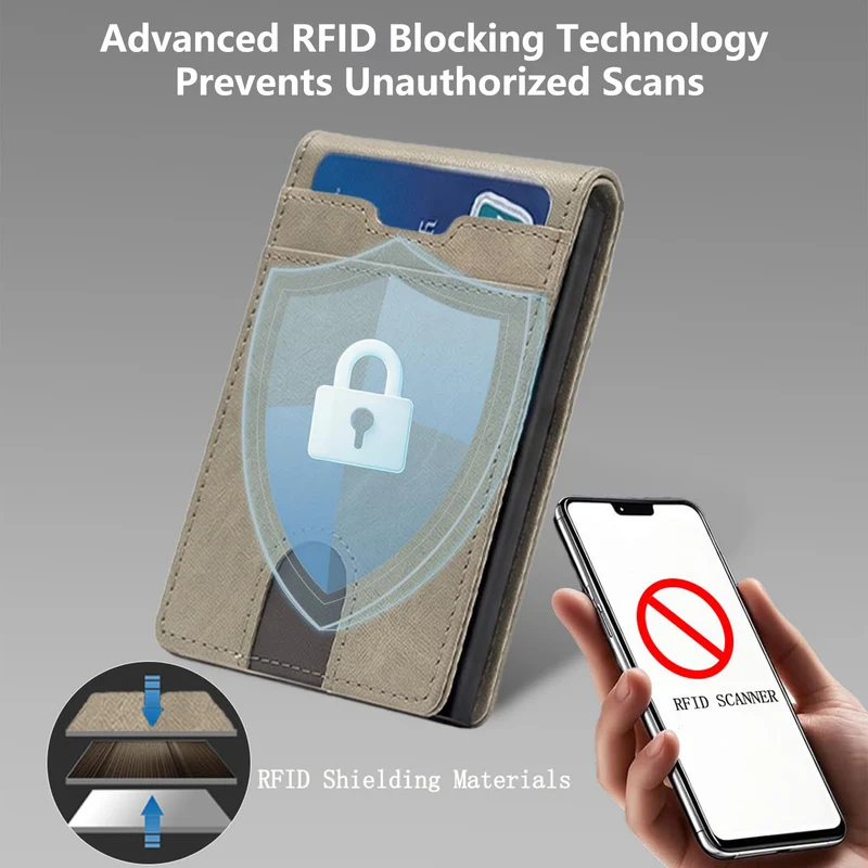 Minimalist RFID-blockierender Lederkartenhalter Karnz