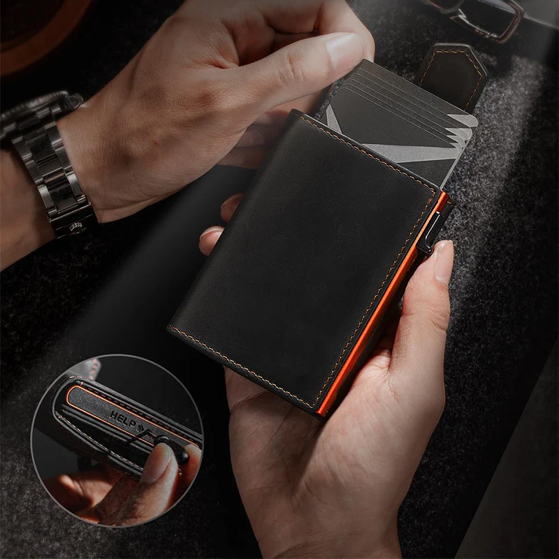 Leder Flip Wallet Karnz