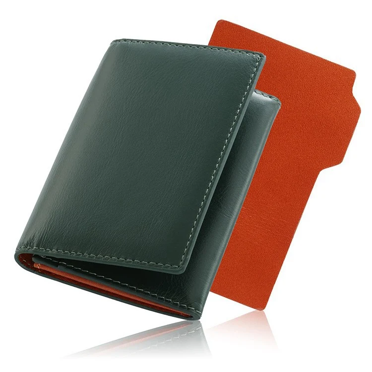 Elegante Bi-Fold Leder Brieftasche mit Kartenfächern Karnz