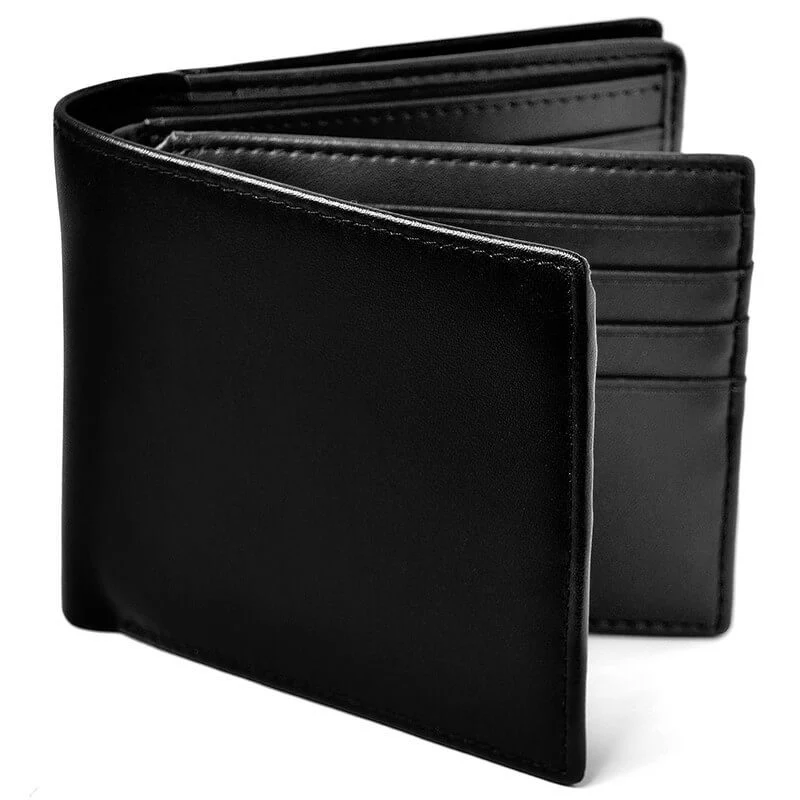 Dual-Tone Leder Bi-Fold Geldbörse Karnz