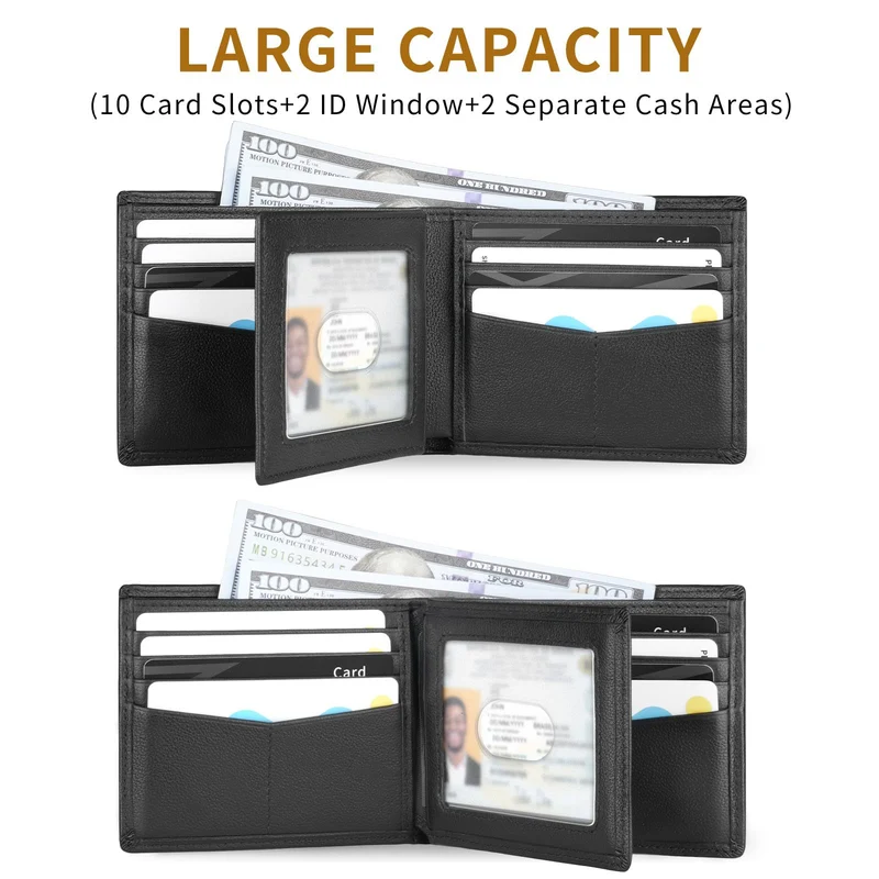 Dual-Compartment Leder Wallet Karnz