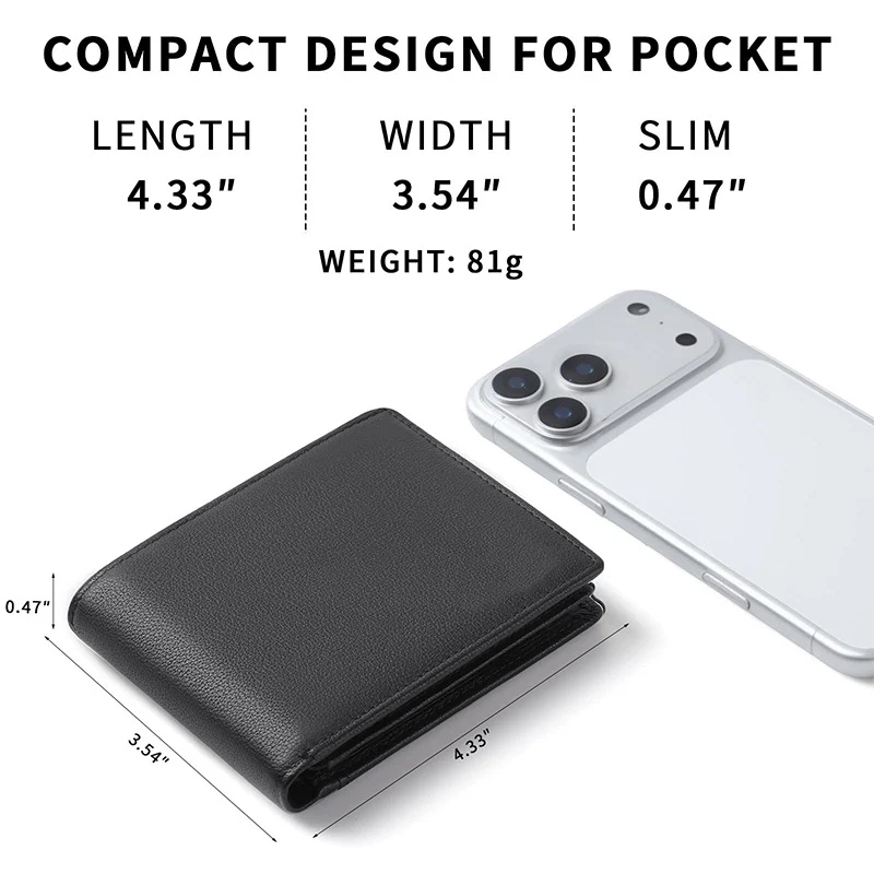 Dual-Compartment Leder Wallet Karnz