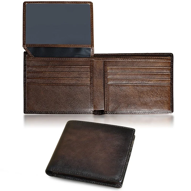 Klassische Tri-Fold Leder Brieftasche Karnz