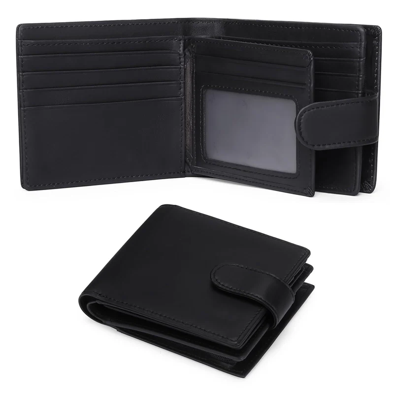 Klassische RFID-blockierende Leder Bi-Fold Geldbörse Karnz
