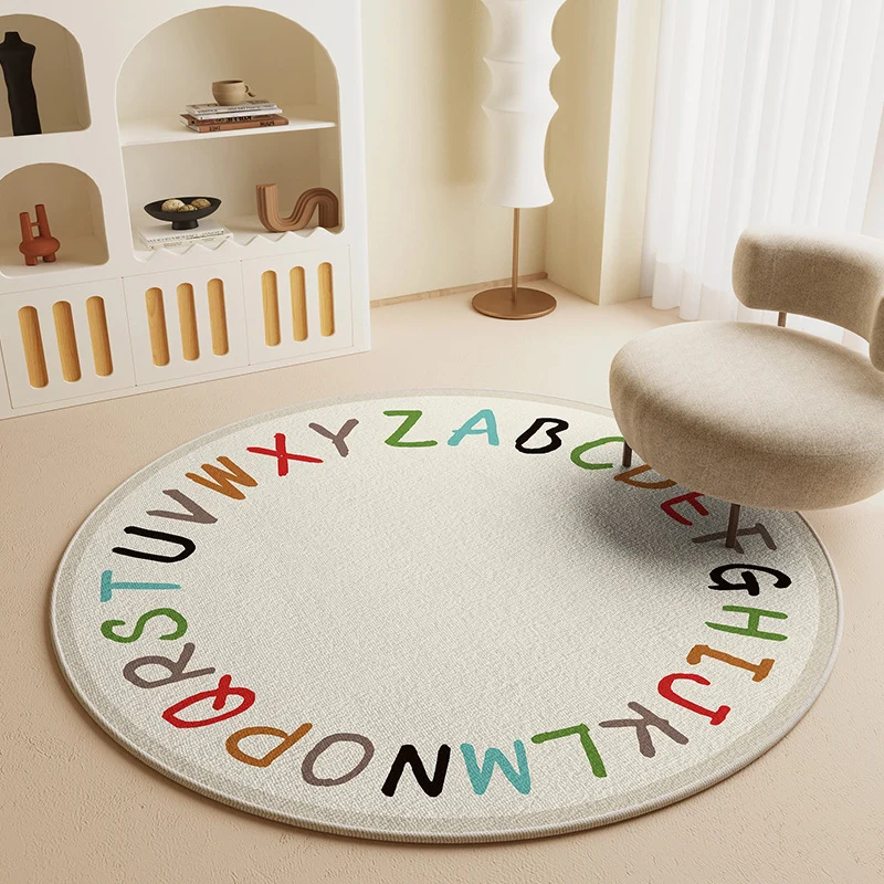 Round Textured Area Rug