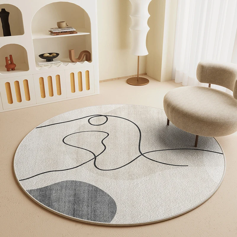 Round Textured Area Rug