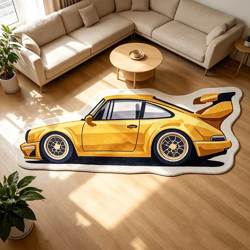 Racing Car-Themed Area Rug