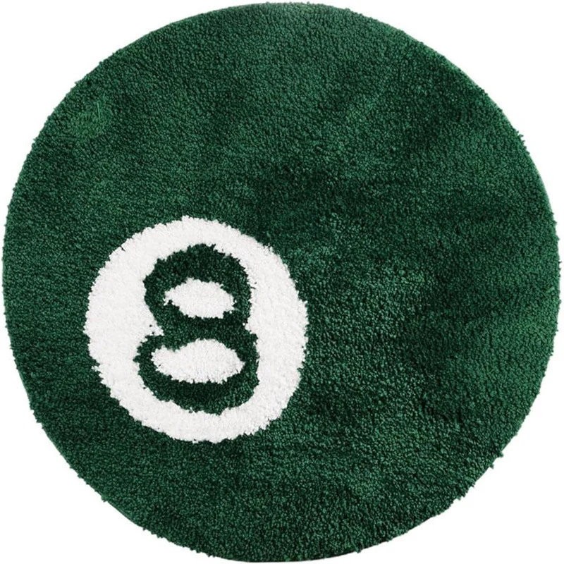 Playful Round Pool-Themed Rug