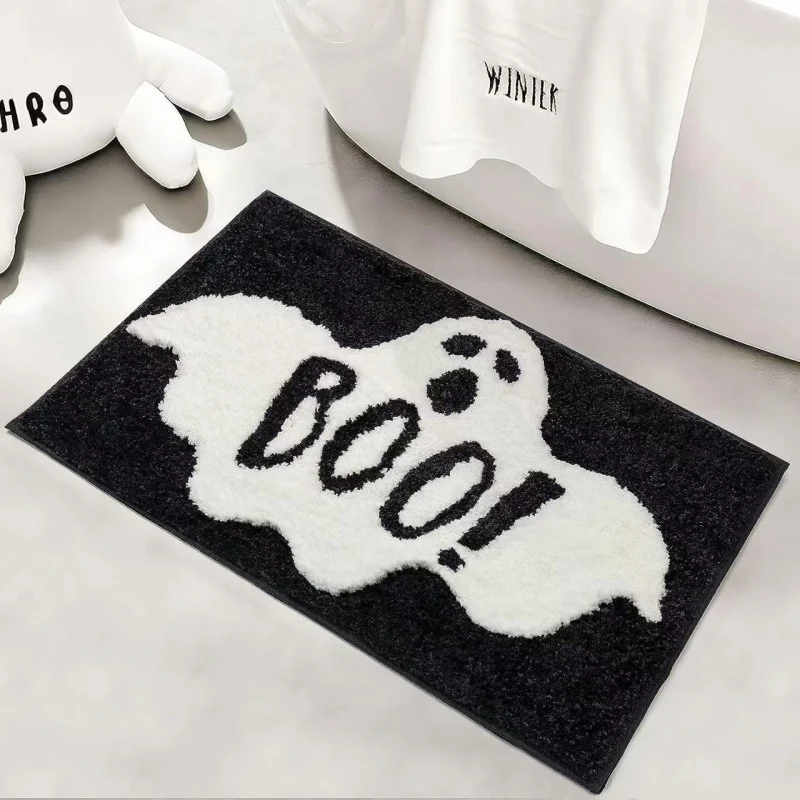 Playful Ghost-Themed Bath Mat