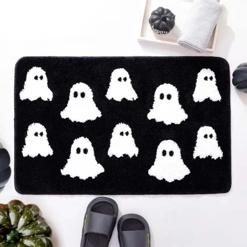 Playful Ghost-Themed Bath Mat
