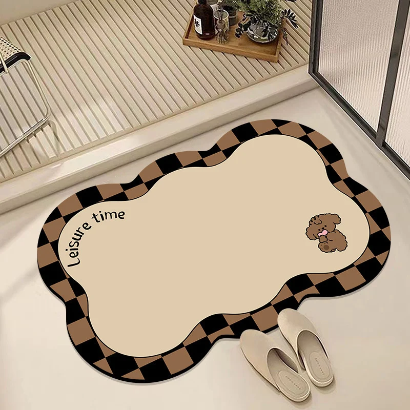 Playful Cat-Themed Bath Mat