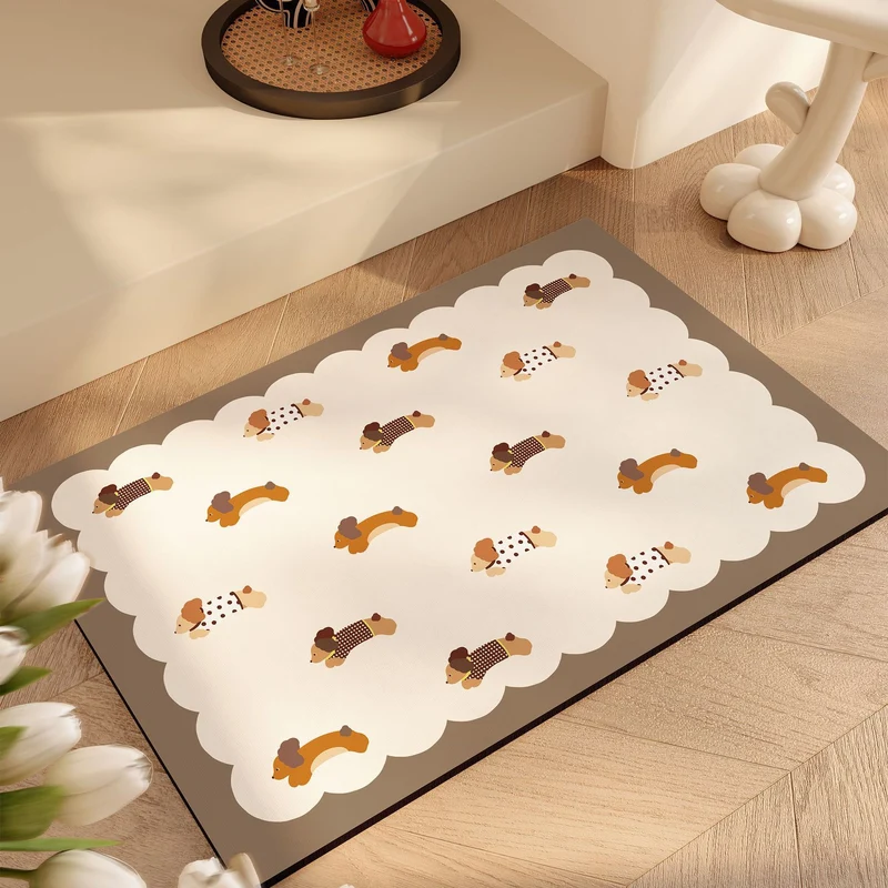 Playful Cat-Themed Bath Mat