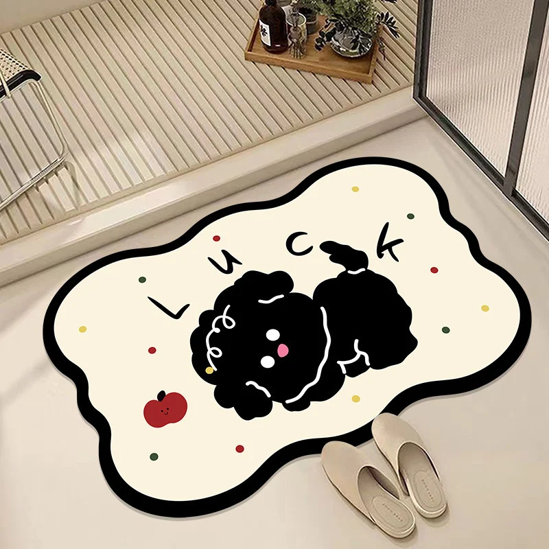Playful Cat-Themed Bath Mat