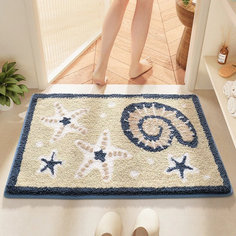 Nautical-Themed Cotton Bath Mat