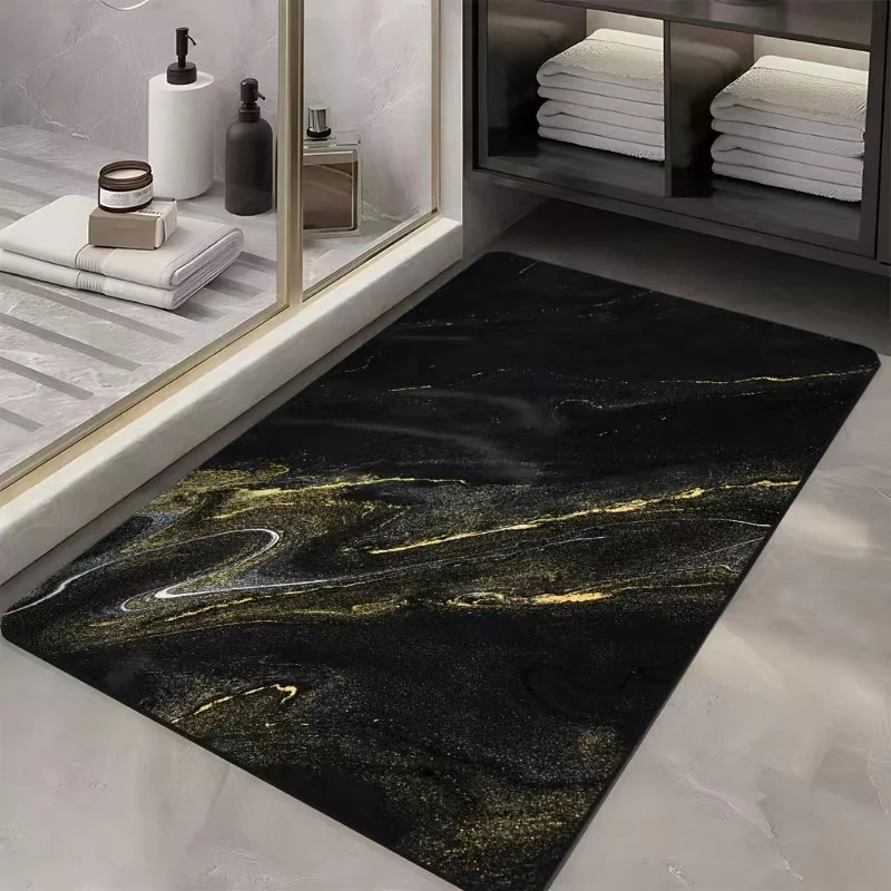 Luxurious Abstract Marble Bath Mat