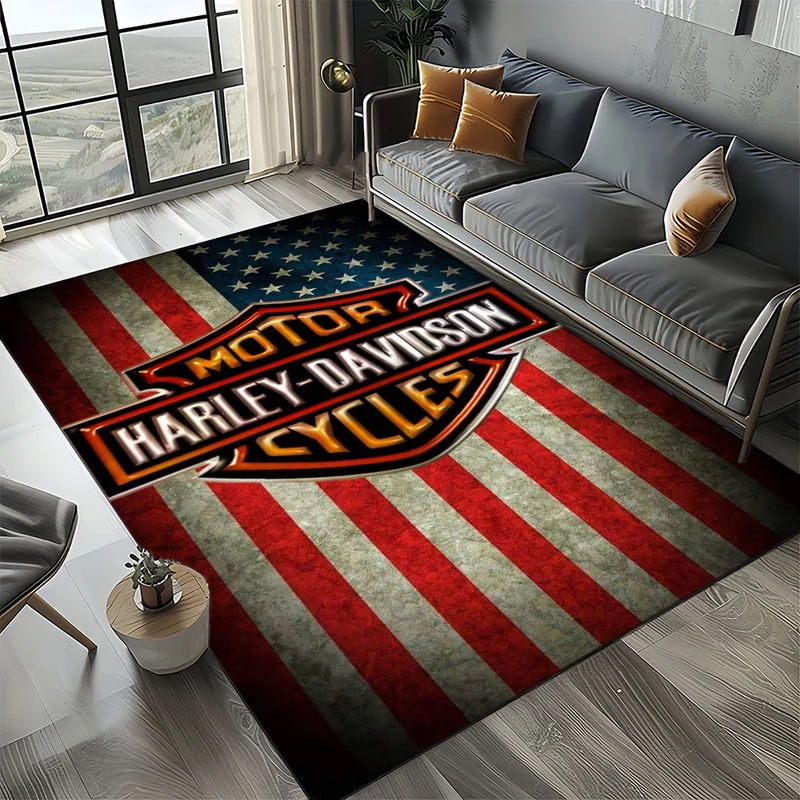 Harley Davidson Logo Area Rug
