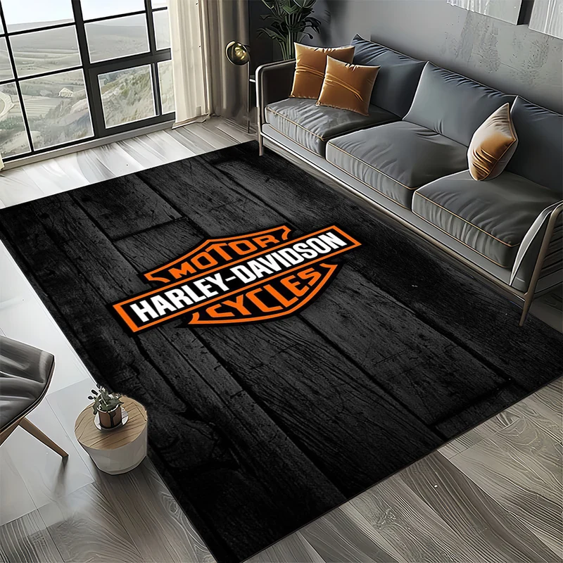 Harley Davidson Logo Area Rug