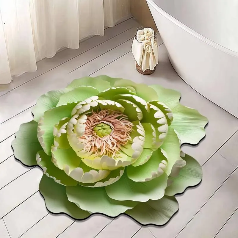 Floral Shaped Plush Area Rug