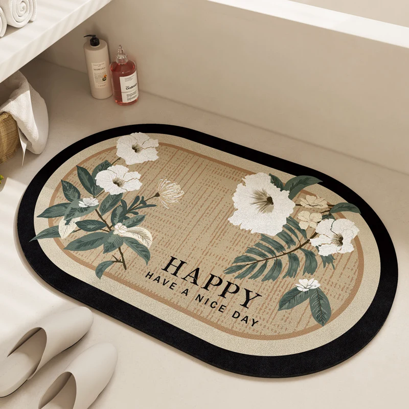 Floral Inspirational Bath Mat