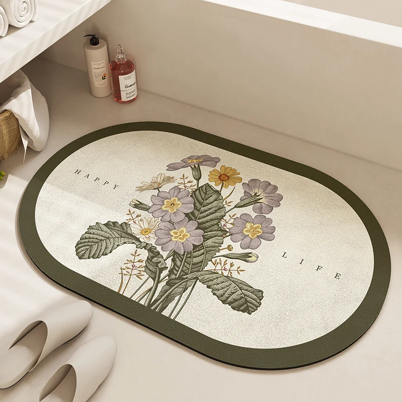 Floral Inspirational Bath Mat