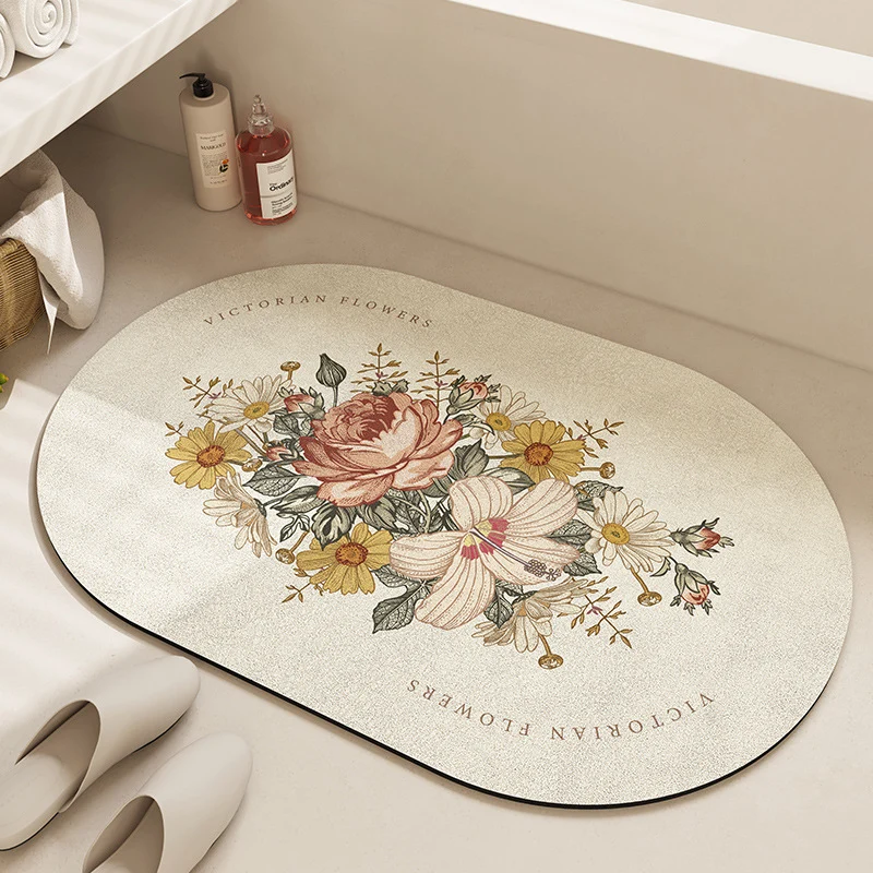 Floral Inspirational Bath Mat