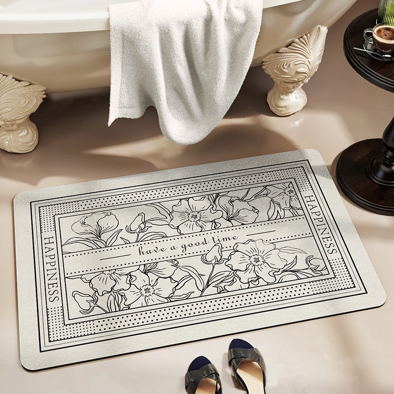 Floral Inspirational Bath Mat