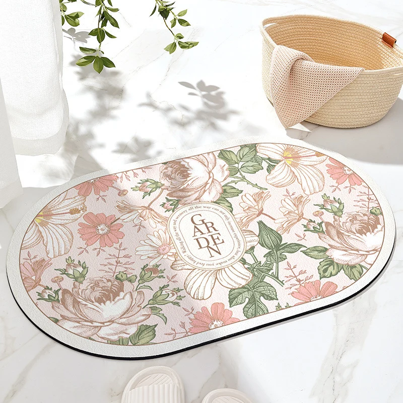 Floral Inspirational Bath Mat
