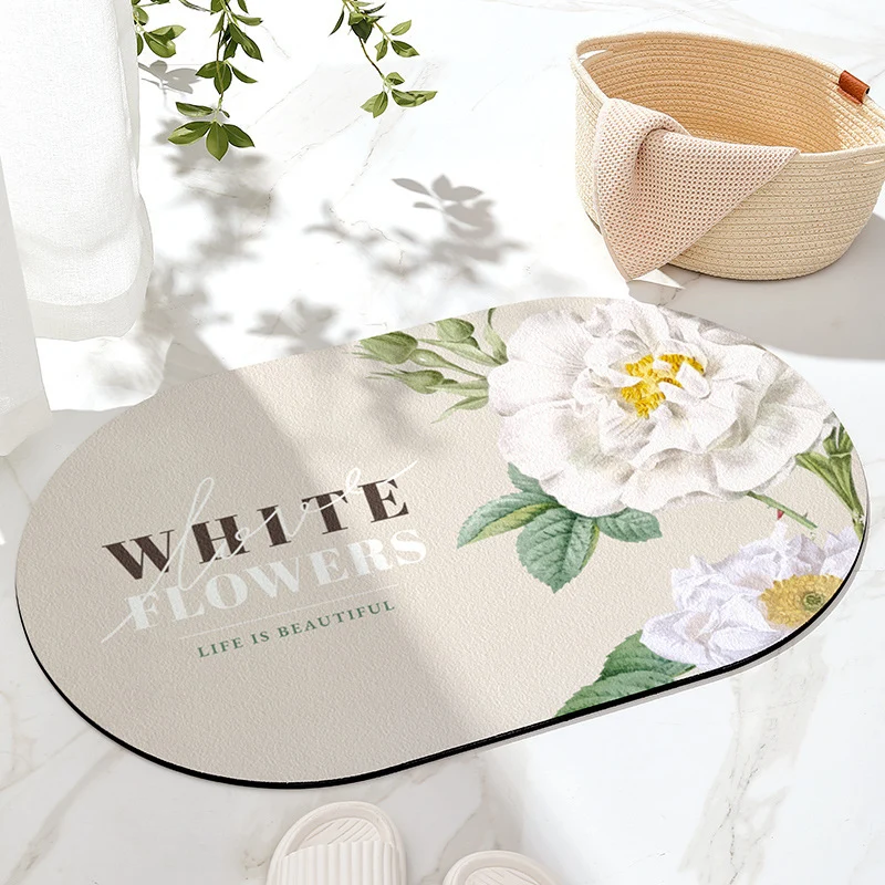 Floral Inspirational Bath Mat