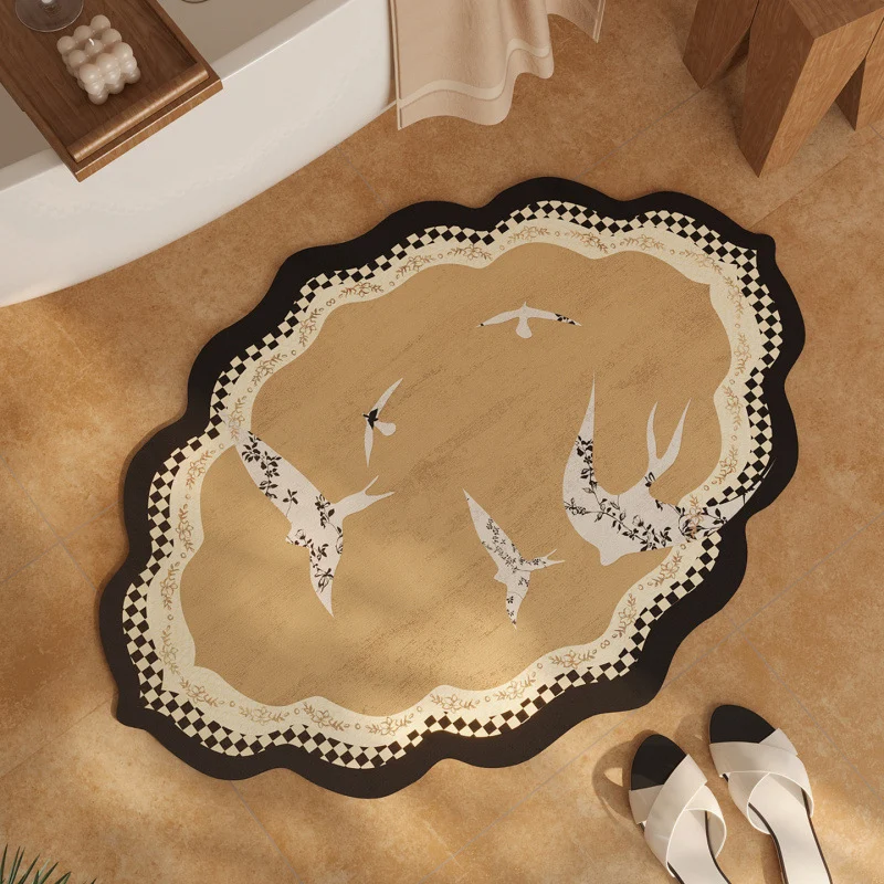 Elegant Vintage Floral Print Area Mat