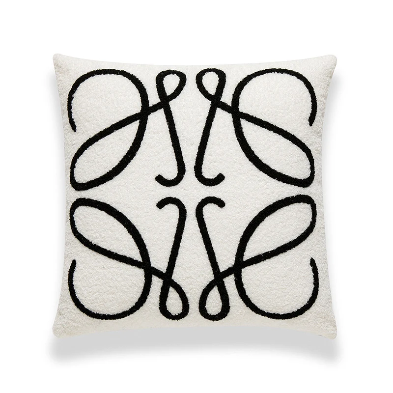 Quadratischer Zierkissenbezug mit horizontaler Plüsch-Rippstruktur und weichem Teddyfleece Karnz