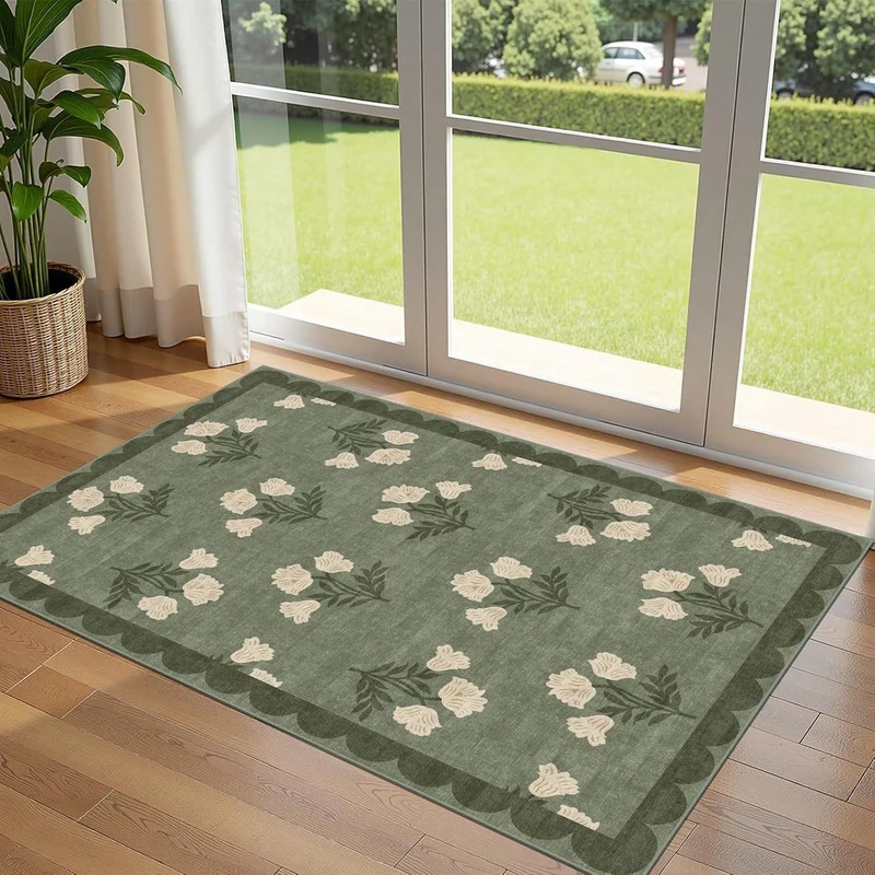 Decorative Floral Pattern Area Rug
