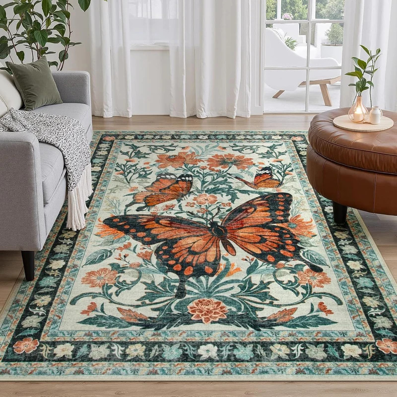Decorative Floral Area Rug