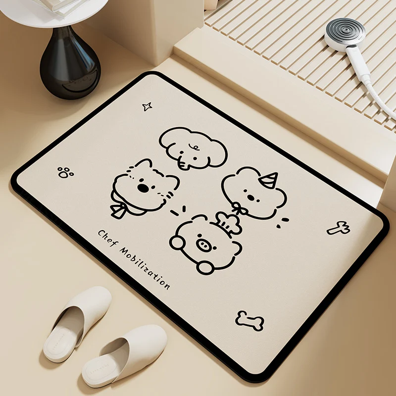 Cute Cat-Themed Bath Mat
