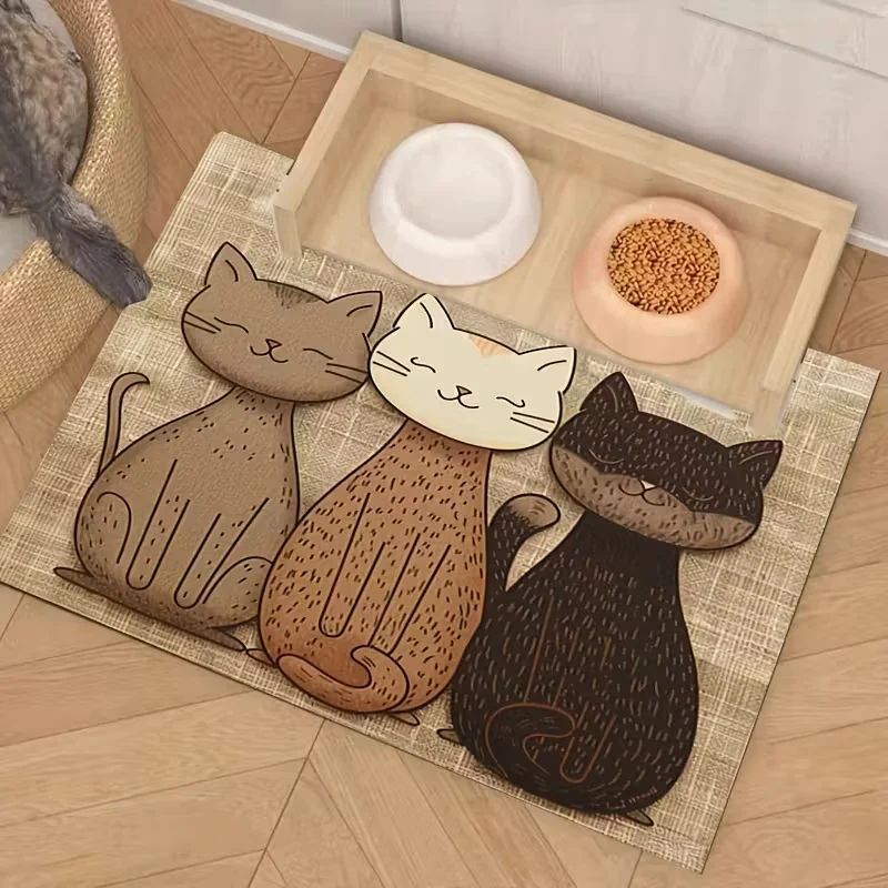 Cute Cartoon Cat Area Mat