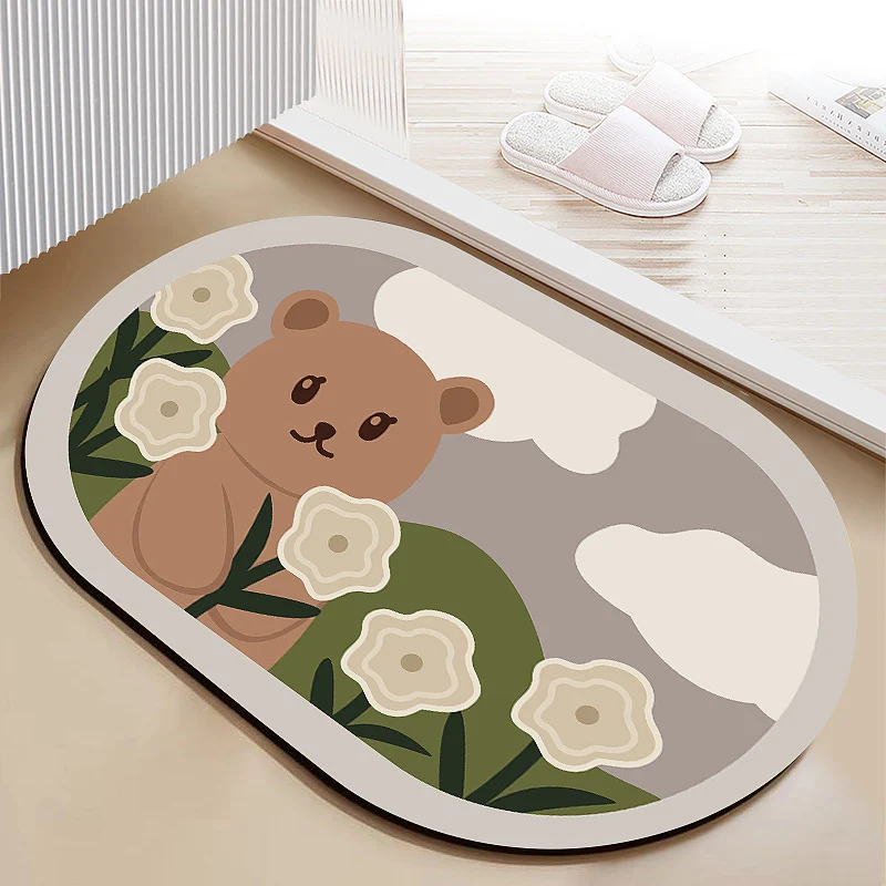 Cute Bunny-Themed Door Mat