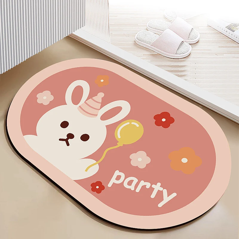 Cute Bunny-Themed Door Mat