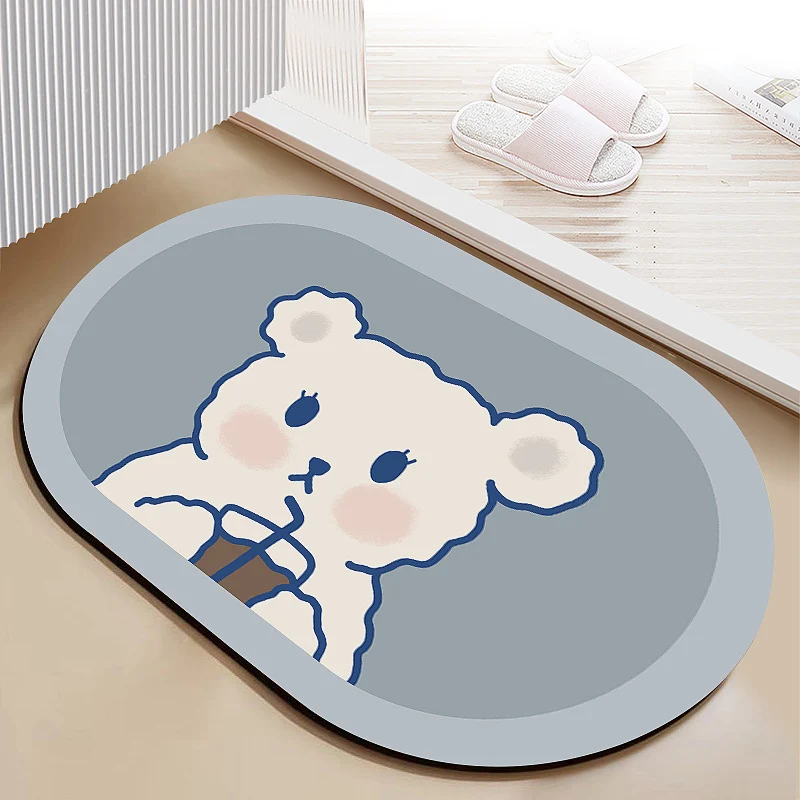 Cute Bunny-Themed Door Mat
