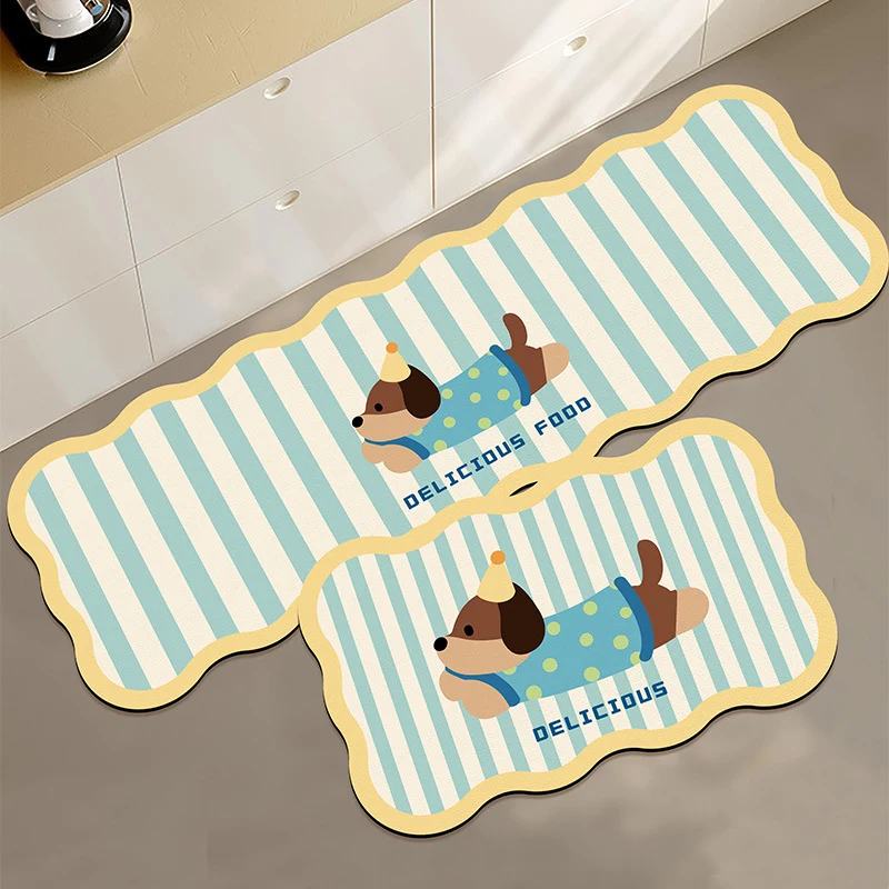 Cute Animal-Themed Kitchen Mat Set