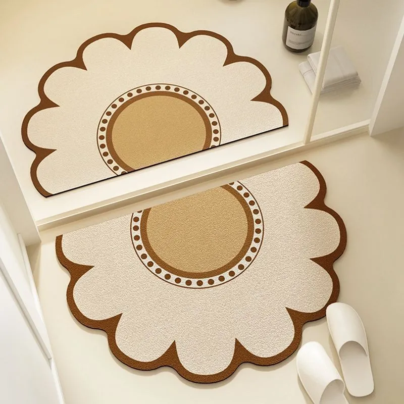 Sunflower-Shaped Bath Mat