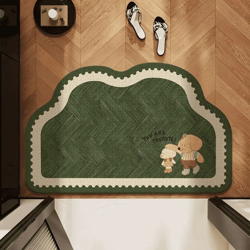 Playful Dog-Themed Bath Mat