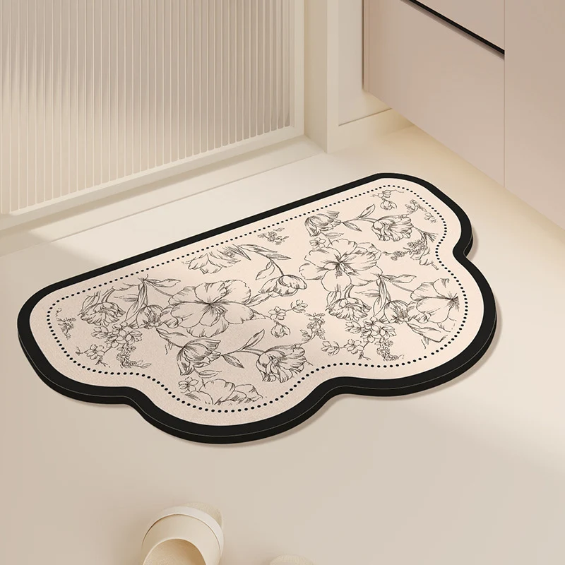 Floral Print Bath Mat