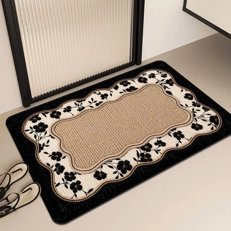 Floral Embroidered Area Mat