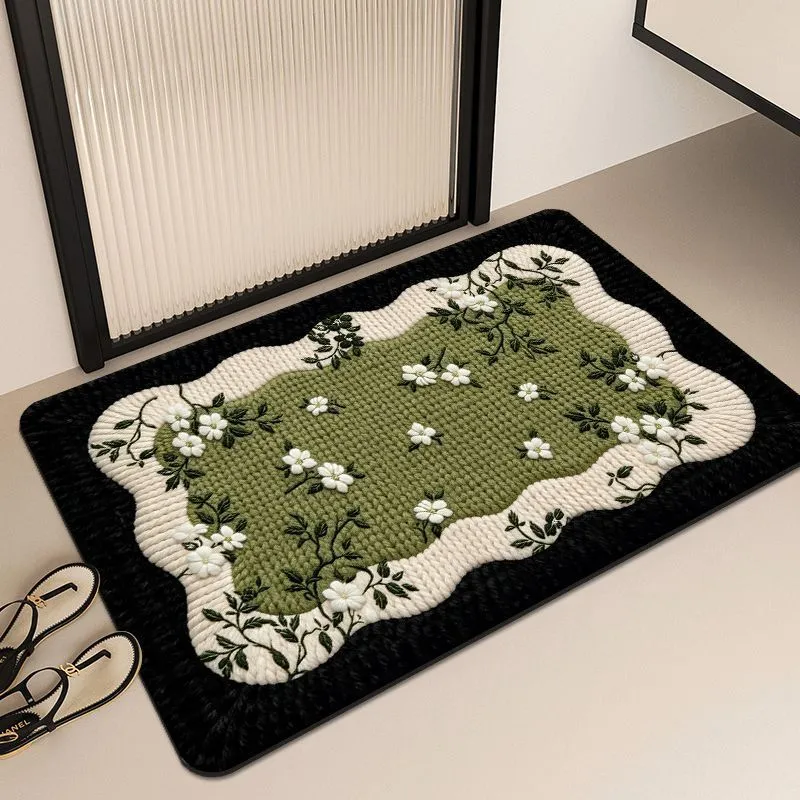 Floral Embroidered Area Mat