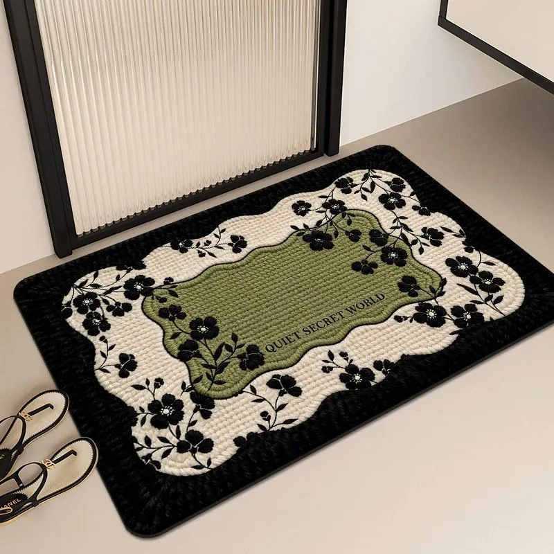 Floral Embroidered Area Mat