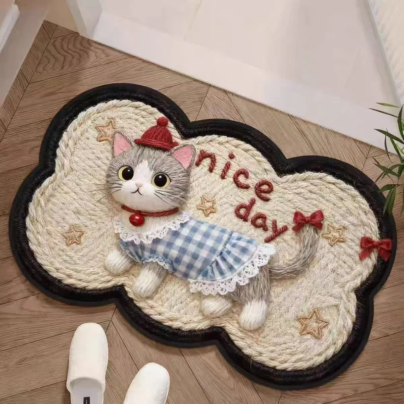 Embroidered Pumpkin-Themed Area Rug