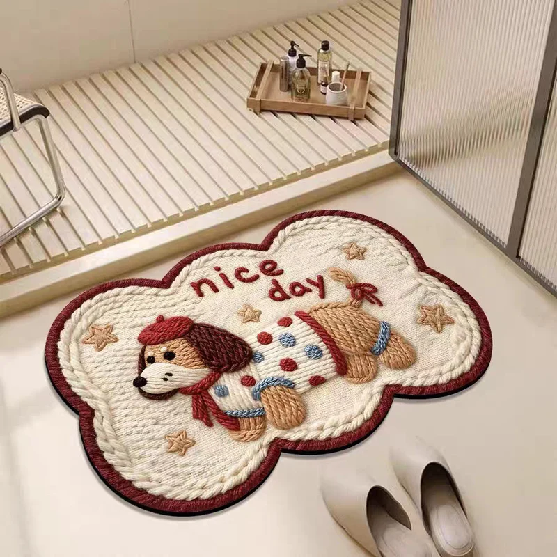 Embroidered Pumpkin-Themed Area Rug