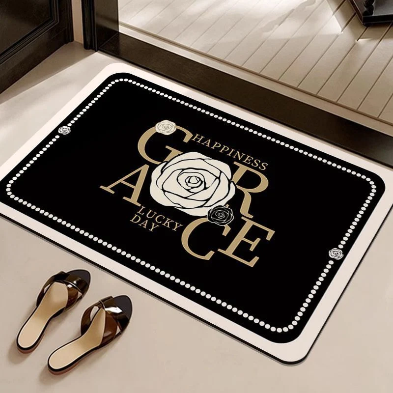 Decorative Flower-Themed Entrance Mat
